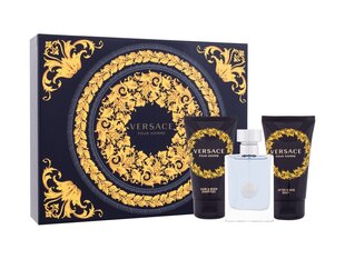 Kosmetikos dovanų rinkinys vyrams Versace Pour Homme: tualetinis vanduo 50ml + balzamas po skutimosi 50ml + dušo želė 50ml kaina ir informacija | Kvepalai vyrams | pigu.lt