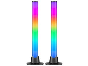 Tracer SET OF LAMPS SMART DESK RGB TUYA APP Išmanioji stalinė lempa „Bluetooth“ Juoda цена и информация | Настольные светильники | pigu.lt