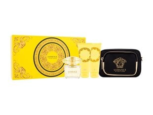 Подарочный косметический набор для женщин Versace Yellow Diamond: туалетная вода 90 мл + лосьон для тела 100 мл + гель для душа 100 мл цена и информация | Женские духи | pigu.lt