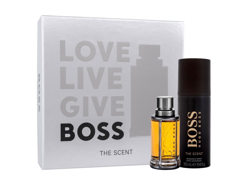 Rinkinys Hugo Boss Fragrance The Scent vyrams: tualetinis vanduo EDT, 50ml + dezodorantas, 150ml kaina ir informacija | Kvepalai vyrams | pigu.lt