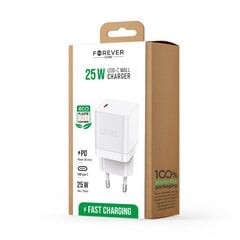 Forever CORE SMART PD wall charger 1xUSB-C 25 Вт цена и информация | Зарядные устройства для телефонов | pigu.lt