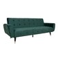 Sofa - lova Falun, 214x83x82cm, žalia kaina ir informacija | Sofos | pigu.lt