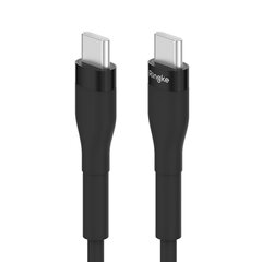 Ringke CB60174RS, USB-C - USB-C 480Мбит/с 60Вт 1.2м черный цена и информация | Кабели для телефонов | pigu.lt