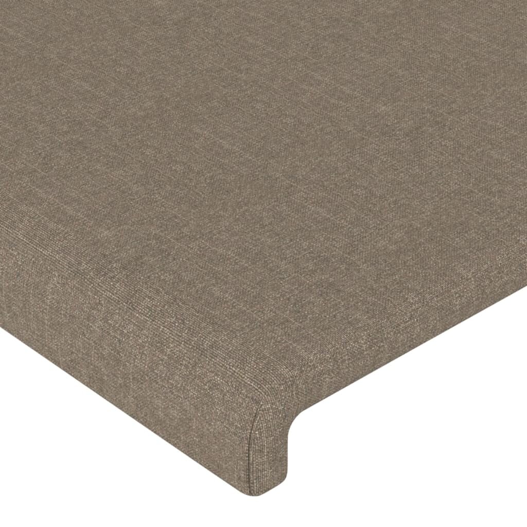 vidaXL Galvūgalis su auselėmis, taupe, 83x23x118/128cm, audinys kaina ir informacija | Lovos | pigu.lt