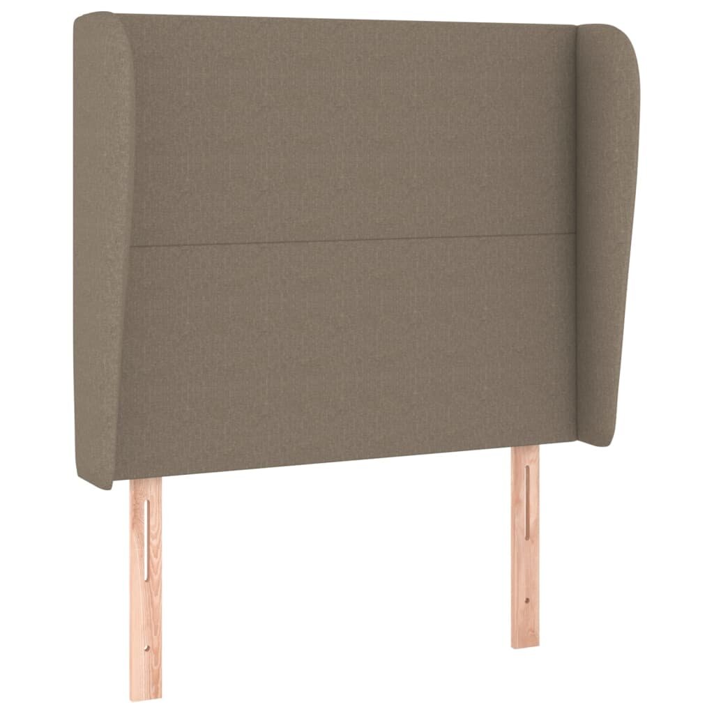 vidaXL Galvūgalis su auselėmis, taupe, 83x23x118/128cm, audinys kaina ir informacija | Lovos | pigu.lt