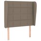 vidaXL Galvūgalis su auselėmis, taupe, 83x23x118/128cm, audinys kaina ir informacija | Lovos | pigu.lt