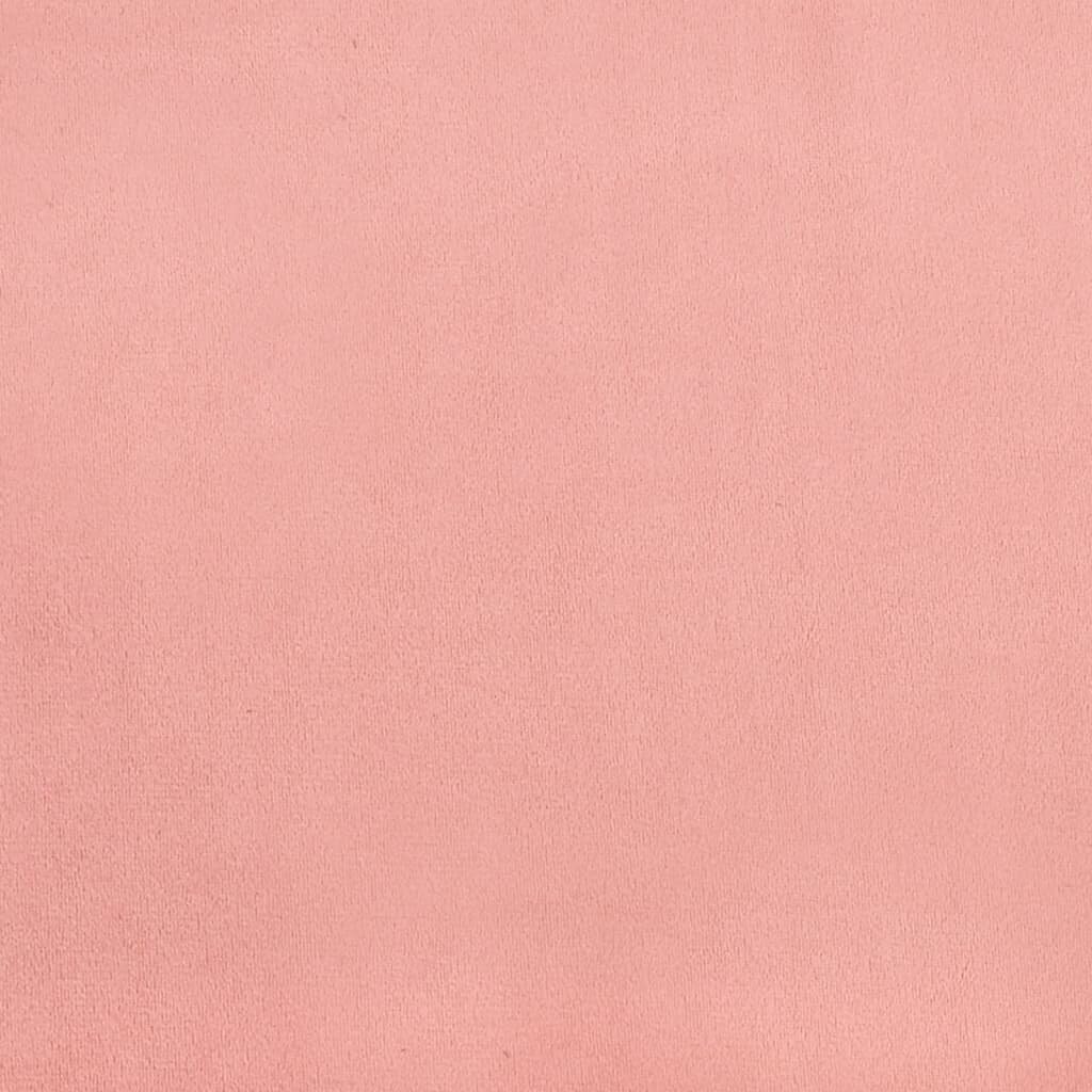 vidaXL Lova su spyruoklėmis ir čiužiniu, rožinė, 120x200cm, aksomas цена и информация | Lovos | pigu.lt