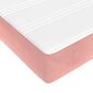 vidaXL Lova su spyruoklėmis ir čiužiniu, rožinė, 120x200cm, aksomas цена и информация | Lovos | pigu.lt