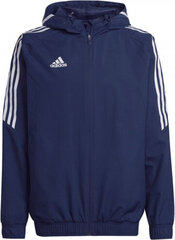 Džemperis vyrams Adidas Condivo 22 All Weather Jacket M HA6266, mėlynas цена и информация | Мужские толстовки | pigu.lt