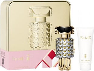 Rinkinys Paco Rabanne Fame: EDP moterims, 50 ml + kūno losjonas, 75 ml цена и информация | Женские духи | pigu.lt