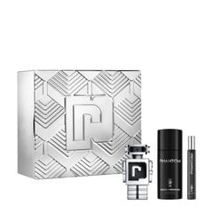 Rinkinys Paco Rabanne Phantom vyrams: tualetinis vanduo EDT, 50 ml + 10 ml + purškiamas dezodorantas, 150 ml kaina ir informacija | Kvepalai vyrams | pigu.lt