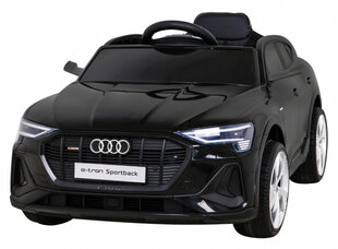 Vienvietis vaikiškas elektromobilis Audi E-Tron, juodas kaina ir informacija | Elektromobiliai vaikams | pigu.lt