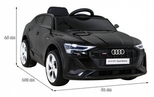 Vienvietis vaikiškas elektromobilis Audi E-Tron, juodas kaina ir informacija | Elektromobiliai vaikams | pigu.lt