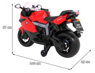 Elektrinis motociklas BMW K1300S, raudonas kaina ir informacija | Elektromobiliai vaikams | pigu.lt