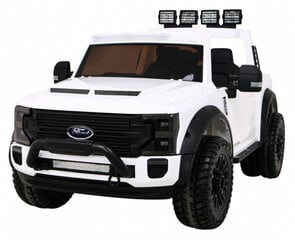 Dvivietis elektromobilis Ford Super Duty, baltas kaina ir informacija | Elektromobiliai vaikams | pigu.lt