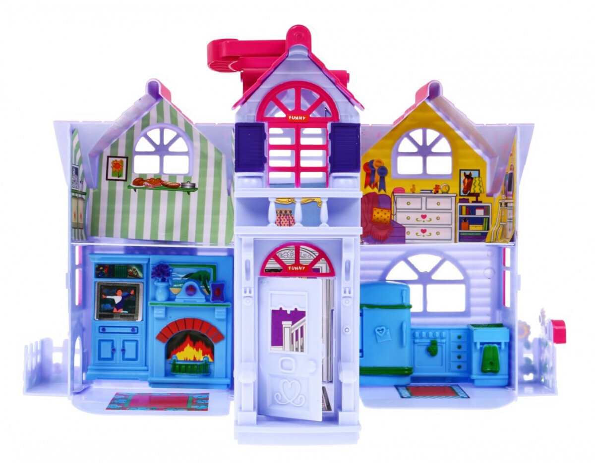 Žaislinis sulankstomas dviejų aukštų namas цена и информация | Žaislai mergaitėms | pigu.lt