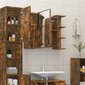 Veidrodinė vonios spintelė vidaXL, Mediena, 80x20,5x64cm, ąžuolo spalva kaina ir informacija | Vonios spintelės | pigu.lt