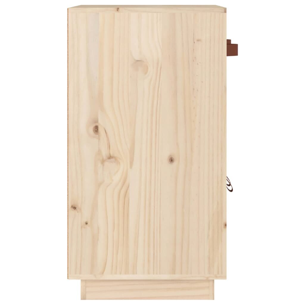 Šoninė spintelė vidaXL, Pušies medienos masyvas, 65,5x40x75cm kaina ir informacija | Svetainės spintelės | pigu.lt