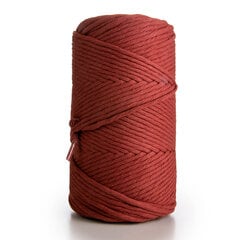 Macrame medvilninė virvutė, 3mm 280m vienos gijos pasukimo, 1kg, bordo kaina ir informacija | Nėrimo priemonės | pigu.lt