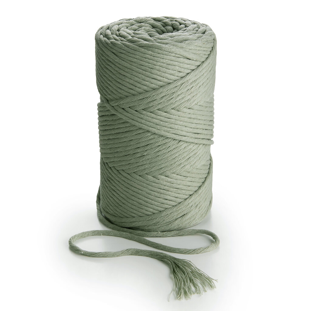 Macrame medvilninė virvutė, 3mm 280m vienos gijos pasukimo, 1kg, mint kaina ir informacija | Nėrimo priemonės | pigu.lt