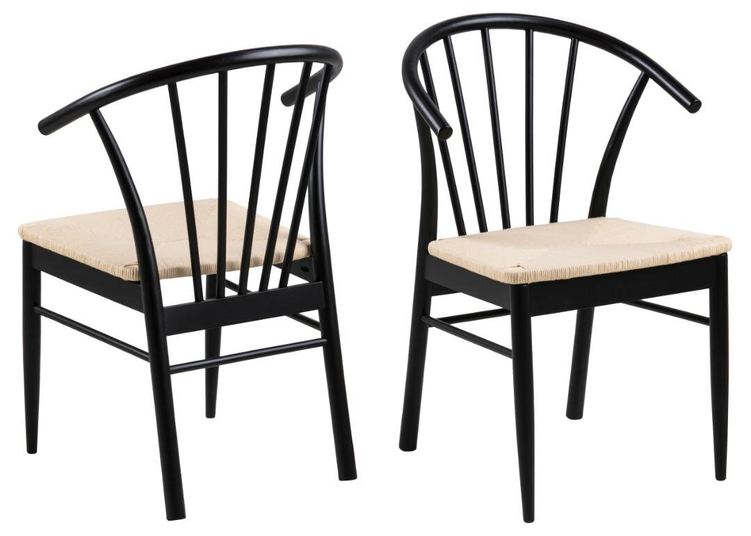 Valgomojo kėdės su porankiu, Cassandra, 2 vnt.,pilka kaina ir informacija | Virtuvės ir valgomojo kėdės | pigu.lt