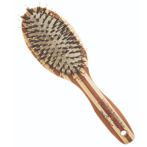 Plaukų šepetys Olivia Garden Paddle Combo Bamboo Brush P6