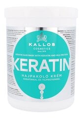 Plaukų kaukė su keratinu ir pieno proteinais Kallos Keratin, 1000 ml kaina ir informacija | Priemonės plaukų stiprinimui | pigu.lt