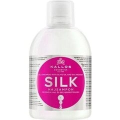 Švelnumo ir spindėsio suteikiantis šampūnas plaukams su alyvuogių aliejumi ir šilko proteinais Kallos Silk, 1000 ml kaina ir informacija | Šampūnai | pigu.lt