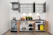 Pakabinama virtuvinė spintelė Clara, grafitas kaina ir informacija | Virtuvinės spintelės | pigu.lt
