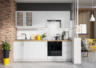 Встроенный кухонный шкаф с корзиной NATALIA D15CARGO + KOSZ, серый цена и информация | Кухонные шкафчики | pigu.lt