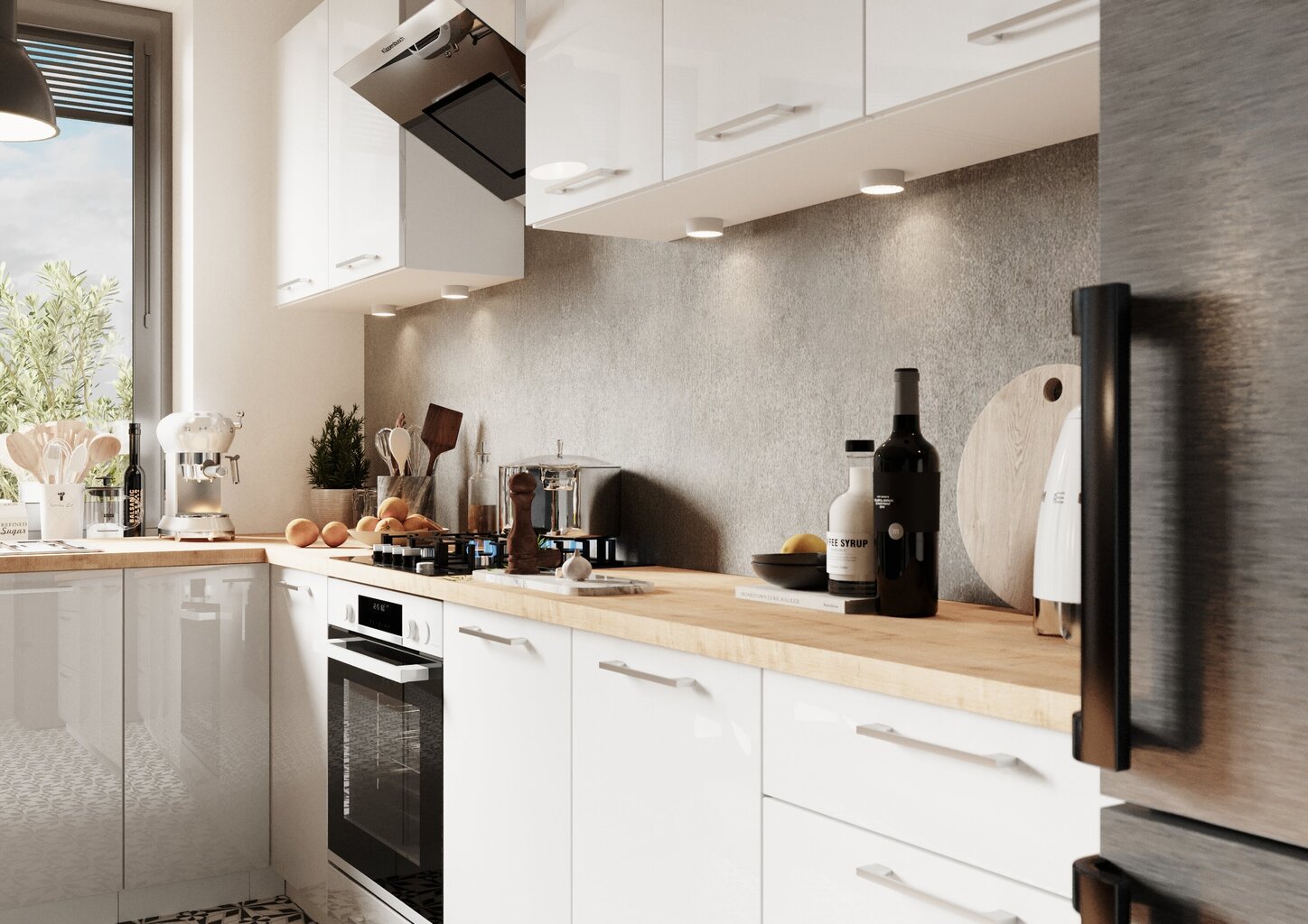 Pastatoma virtuvės spintelė su stalčiais VITA D40S/3, balta цена и информация | Virtuvinės spintelės | pigu.lt