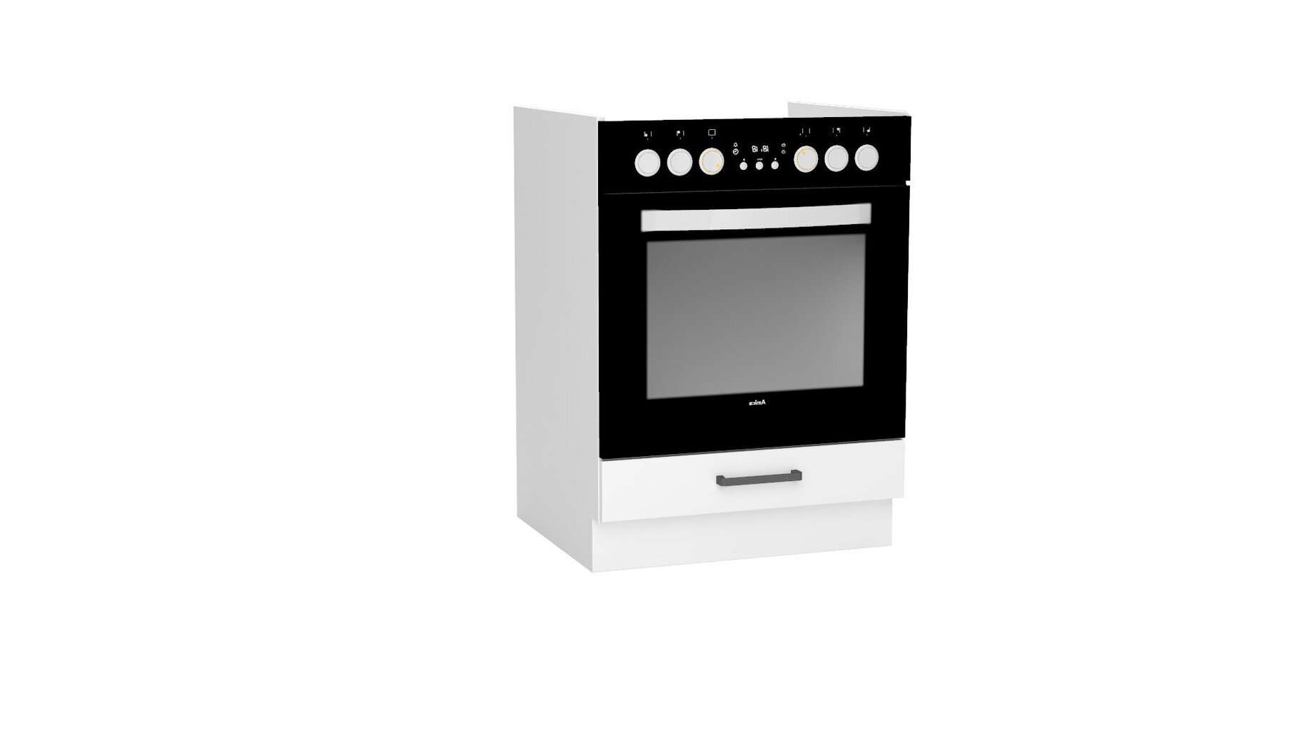 Pastatoma virtuvės spintelė orkaitei VITA DK60, balta kaina ir informacija | Virtuvinės spintelės | pigu.lt