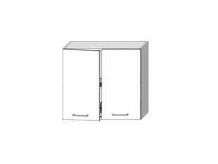 Подвесной кухонный шкаф с сушилкой VITA W80SU ALU, белый цвет цена и информация | Кухонные шкафчики | pigu.lt