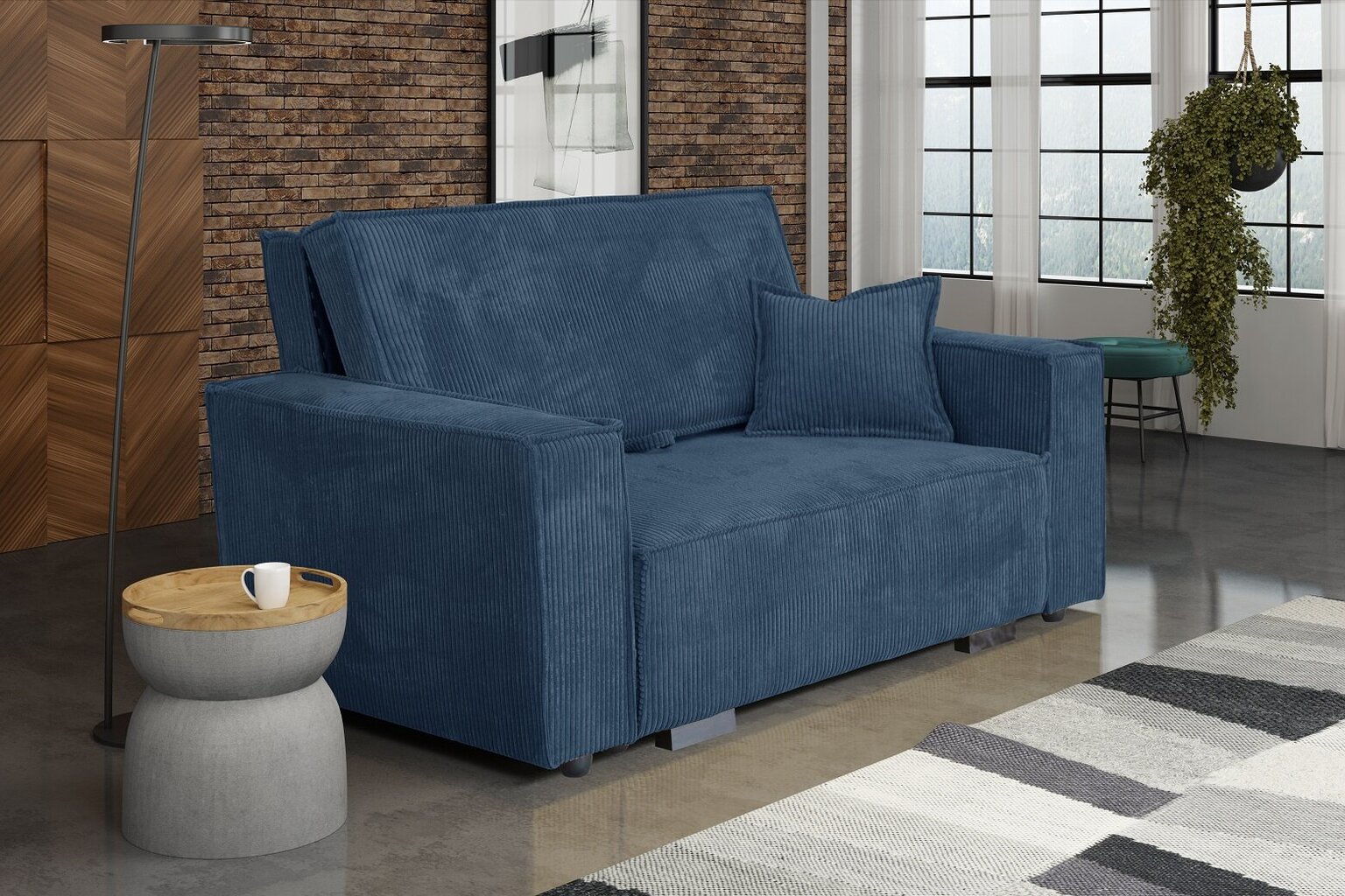 Sofa/lova IVA STAR 2, mėlyna kaina ir informacija | Sofos | pigu.lt
