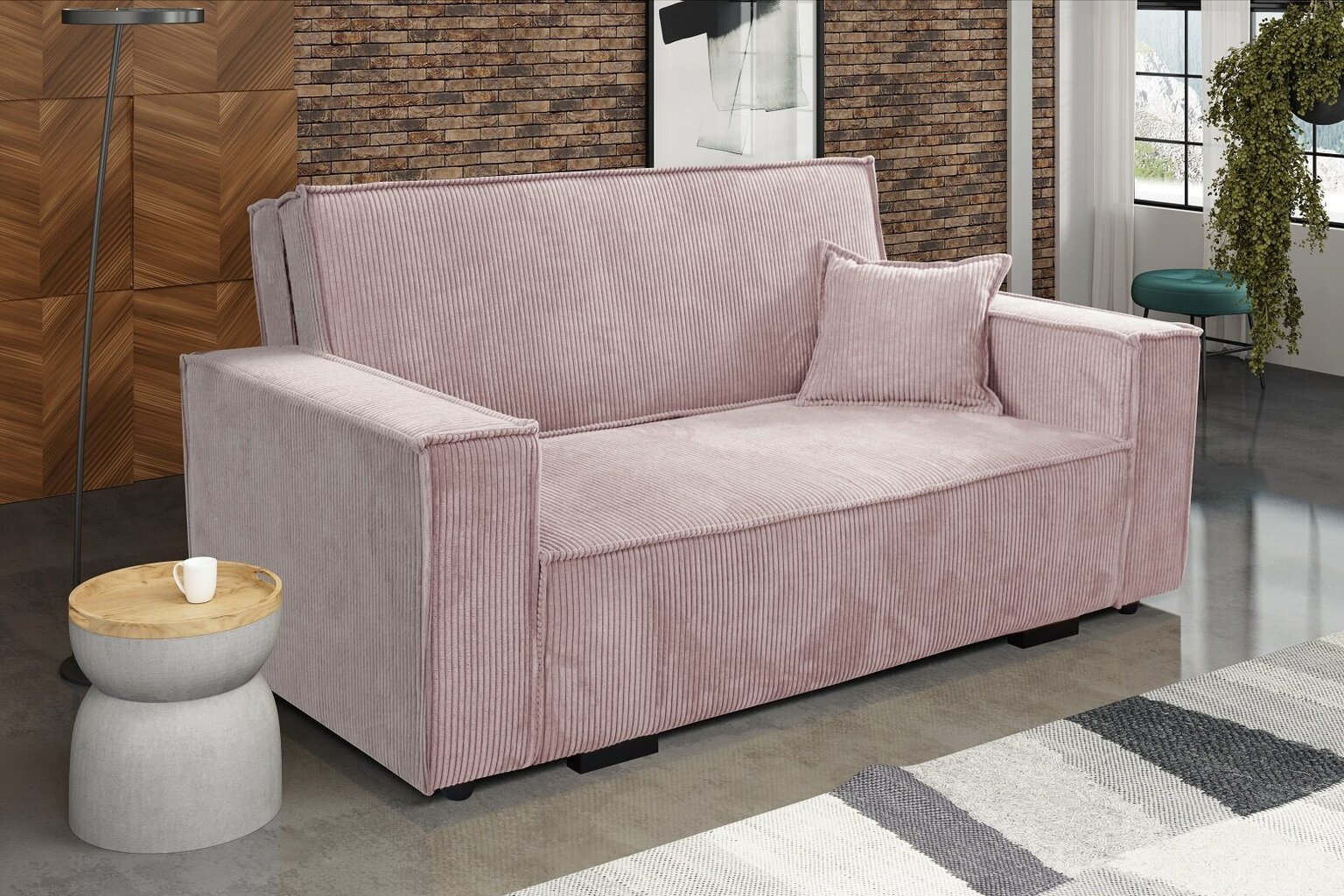 Sofa/lova IVA STAR 3, rožinė kaina ir informacija | Sofos | pigu.lt
