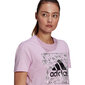 Adidas marškinėliai moterims alyvinės spalvos su raštais цена и информация | Marškinėliai moterims | pigu.lt