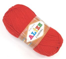 Пряжа для вязания Alize Pure Wool Cashmira 100 г, цвет красный 106 цена и информация | Принадлежности для вязания | pigu.lt