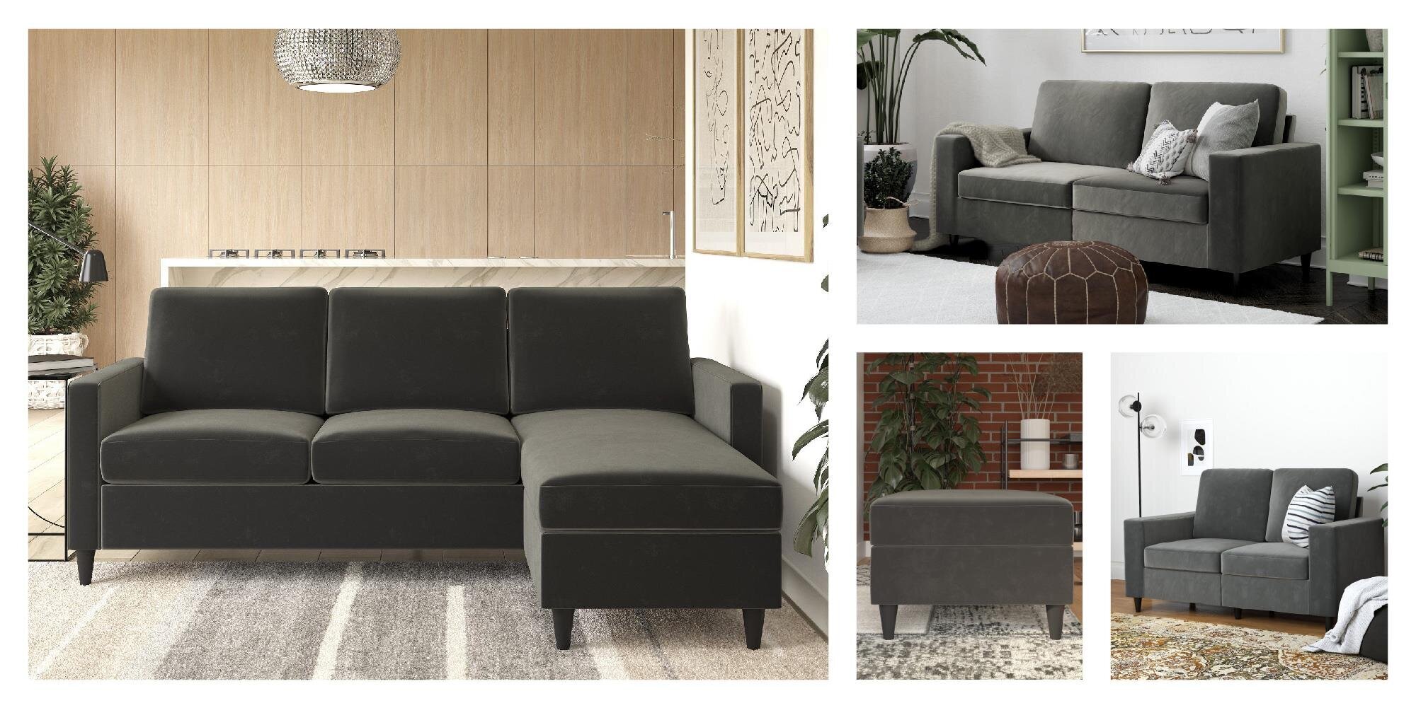 Sofa Cooper Loveseat, pilka цена и информация | Sofos | pigu.lt