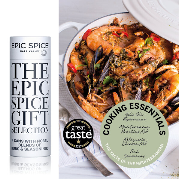 Epic Spice Cooking Essentials – The taste of the Mediterranean, AAA kategorijos prieskonių dovanų rinkinys, 4x 75g kaina ir informacija | Prieskoniai, prieskonių rinkiniai | pigu.lt