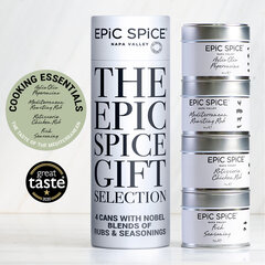 Epic Spice Cooking Essentials – The taste of the Mediterranean, AAA kategorijos prieskonių dovanų rinkinys, 4x 75g цена и информация | Специи, наборы специй | pigu.lt