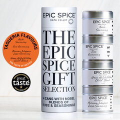 AAA kategorijos prieskonių dovanų rinkinys Epic Spice Taqueria Flavours - The taste of Mexico, 4x 75g kaina ir informacija | Prieskoniai, prieskonių rinkiniai | pigu.lt