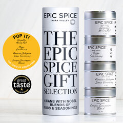 Epic Spice Pop it – The taste of Finger food, AAA kategorijos prieskonių dovanų rinkinys, 4x 75g kaina ir informacija | Prieskoniai, prieskonių rinkiniai | pigu.lt