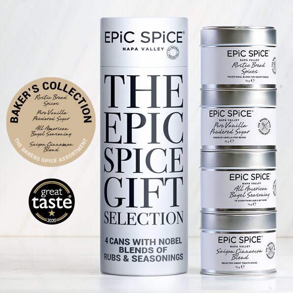 Epic Spice Bakers Collection - Sweet and savory spice blends AAA kategorijos prieskonių dovanų rinkinys, 4x75g kaina ir informacija | Prieskoniai, prieskonių rinkiniai | pigu.lt