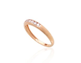 Золотое кольцо "Токио XXIV" из красного золота 585 пробы 4752263029866 цена и информация | Кольца | pigu.lt