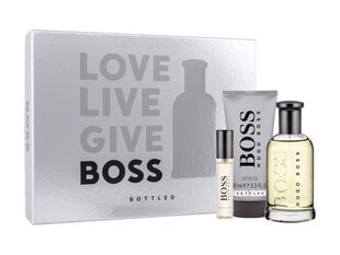 Rinkinys Hugo Boss Botteled vyrams: Tualetinis vanduo EDT, 100 ml + tualetinis vanduo EDT, 10 ml + dušo želė, 100 ml kaina ir informacija | Kvepalai vyrams | pigu.lt