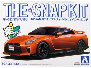Сборная модель Aoshima - The Snap Kit Nissan GT-R Ultimate Shiny Orange, 1/32, 05638 цена и информация | Конструкторы и кубики | pigu.lt