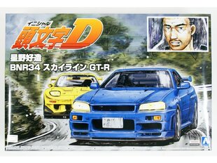 Сборная модель Aoshima - Initial D Kozo Hoshino BNR34 Nissan Skyline GT-R, 1/24, 05733 цена и информация | Конструкторы и кубики | pigu.lt