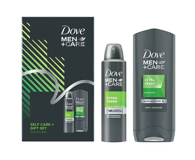 Kūno priežiūros rinkinys Dove Men+ Care Extra Fresh, 2 vnt. kaina ir informacija | Dušo želė, aliejai | pigu.lt