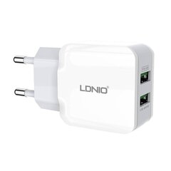 Wall charger LDNIO A2202, 2x USB, 12 Вт (white) цена и информация | Зарядные устройства для телефонов | pigu.lt