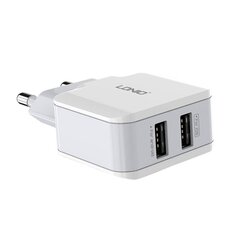 Wall charger LDNIO A2202, 2x USB, 12 Вт (white) цена и информация | Зарядные устройства для телефонов | pigu.lt